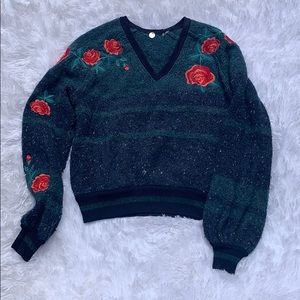 Vintage floral sweater